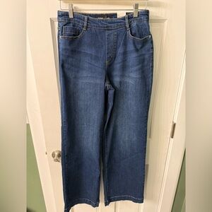 Tribal Aubrey Mid Rise Pull On Wide Leg